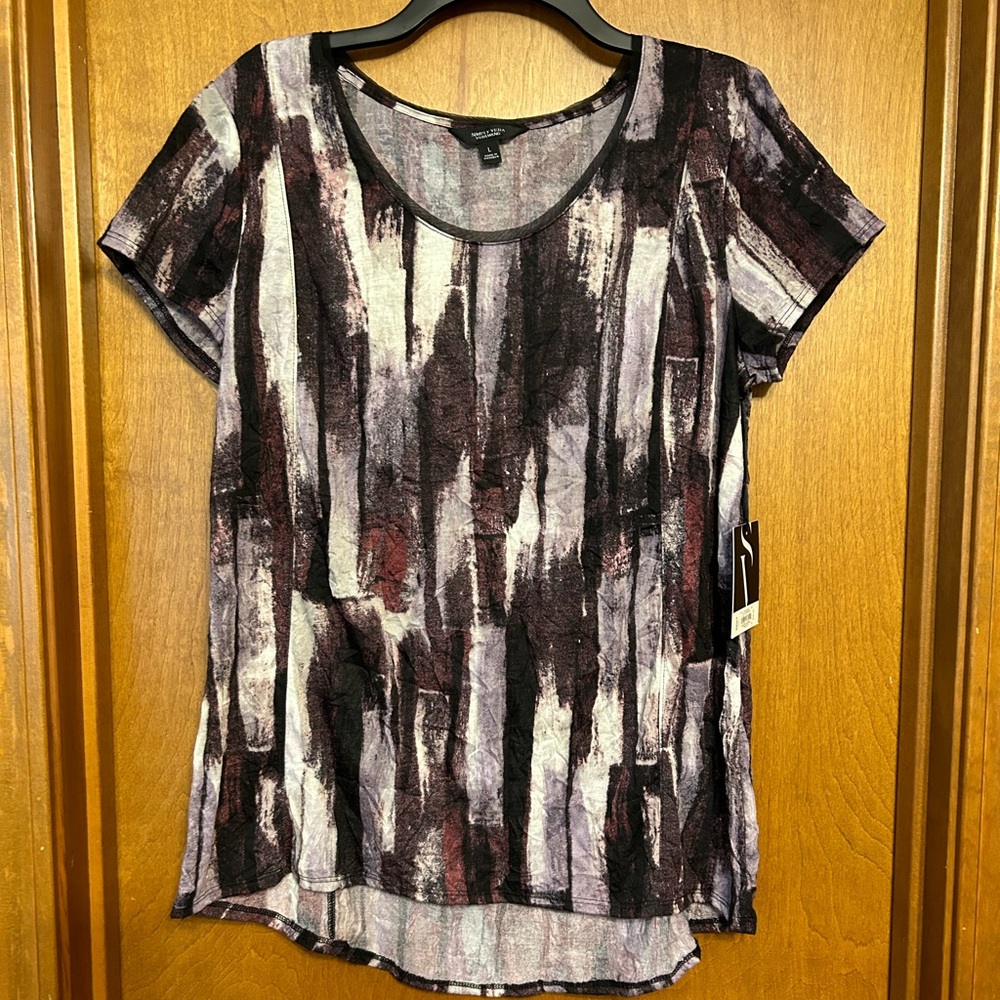 NWT Simply Vera Wang short sleeve tunic size L